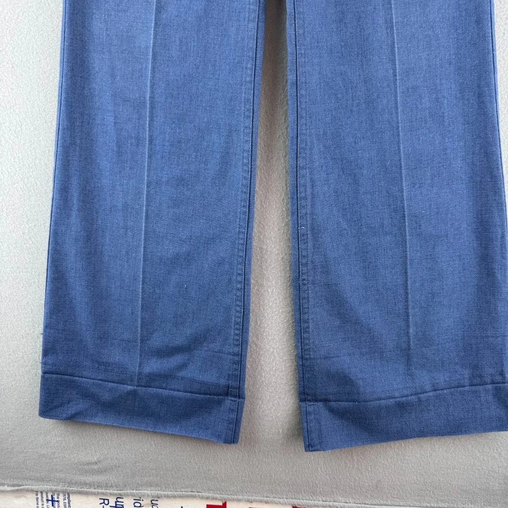 Vintage Levis Pants Mens Fits 29x35 Blue Early 70s 1972 Bell Bottoms Chambray